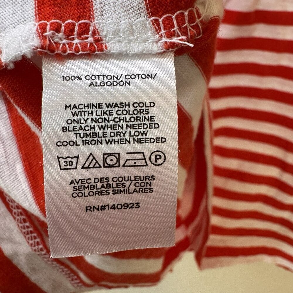 Loft Striped Everyday Crew Tee Red And White Size Small 100% Cotton - Picture 5 of 7